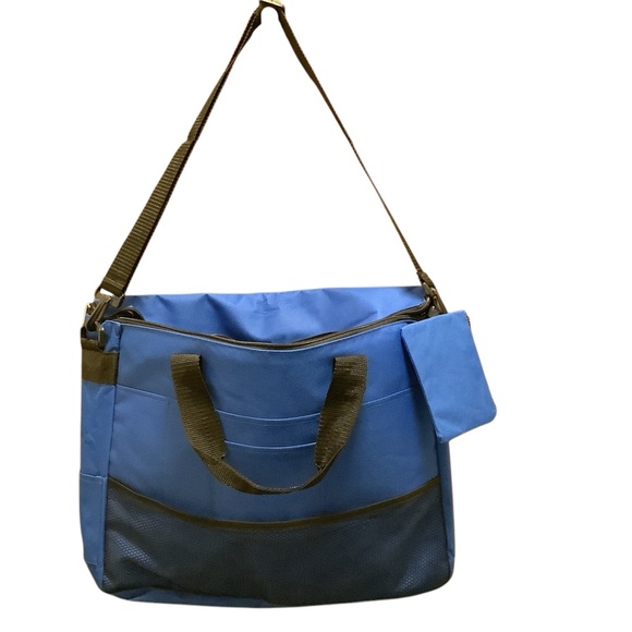 Blue and Black Bag with Durable Fabric and small coin bag & Detachable Strap NEW - Picture 3 of 4